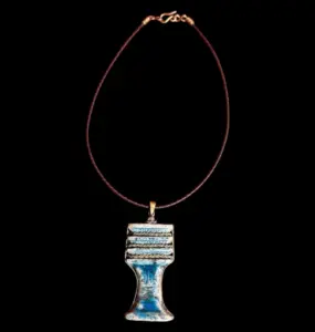 Glazed Stone Djed Pillar Pendant