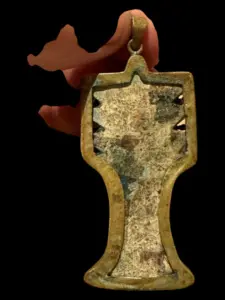 Glazed Stone Djed Pillar Pendant