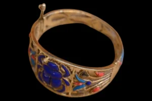 amazing bracelet-King Tutankhamun bracelet-Replica-Egyptian antiques Treasures of Black Land-Made of pure silver and Lapis lazuli stone - Image 7
