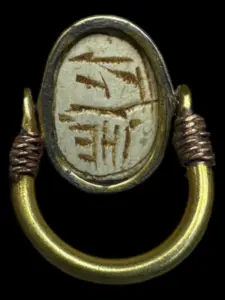 Copper Stone Scarab Ring