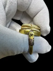 Copper Stone Scarab Ring