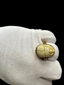 Copper Stone Scarab Ring